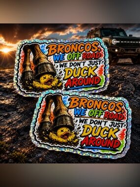 2-Pack Reflective Bronco Off-Road Stickers